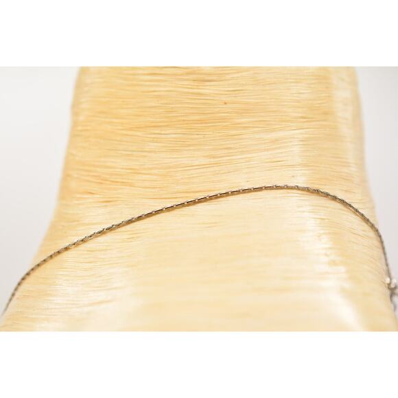 Cabochon Pendant Necklace Silver Tone Chain Faux Turquoise Inlay Dangle Bin7A - Picture 11 of 12